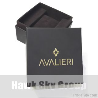 cloth coating paper box with sponge and silk logo