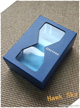 blue packing box with special window