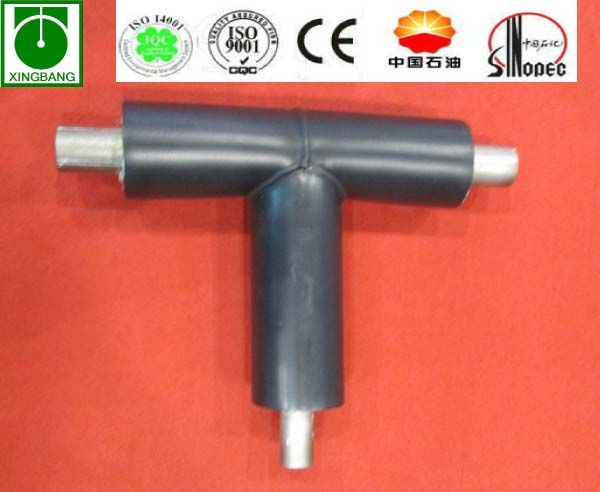 hdpe casing foam thermal insulation pipe fitting tee
