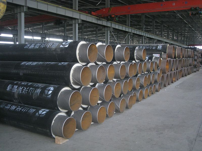 directly buried HDPE casing PU thermal district heating water insulation tube