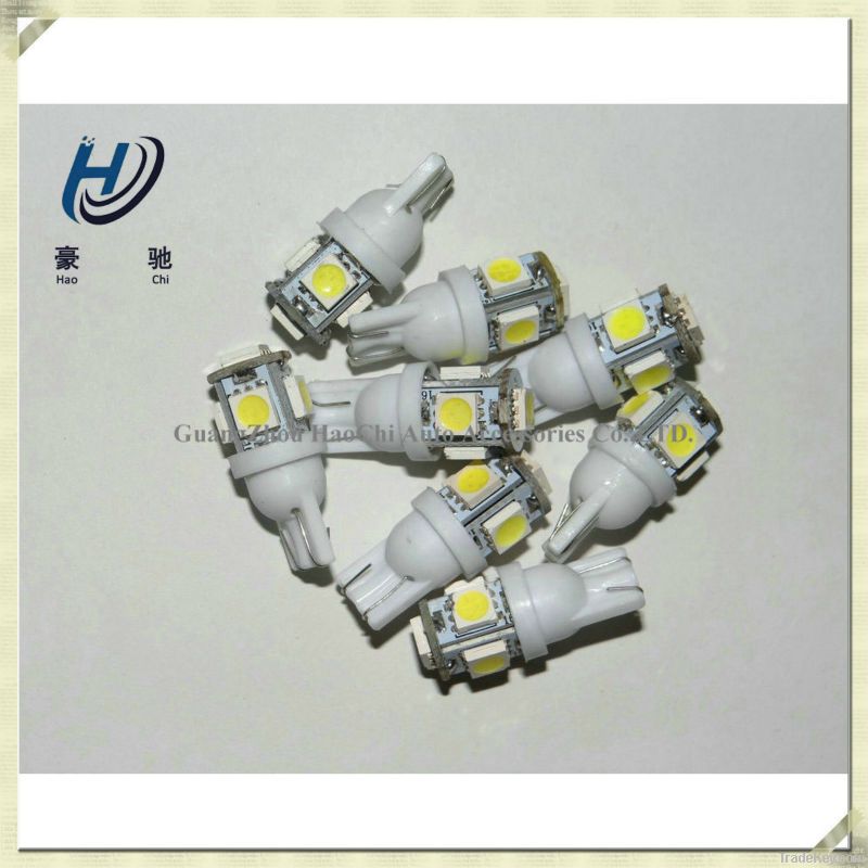 auto car light white yellow red bule pink w5w 5smd 5050 smd t10 led