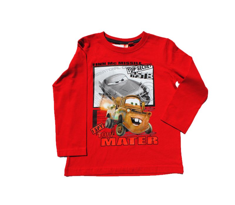 Official Disney Cars Long sleeve Top 100% Cotton