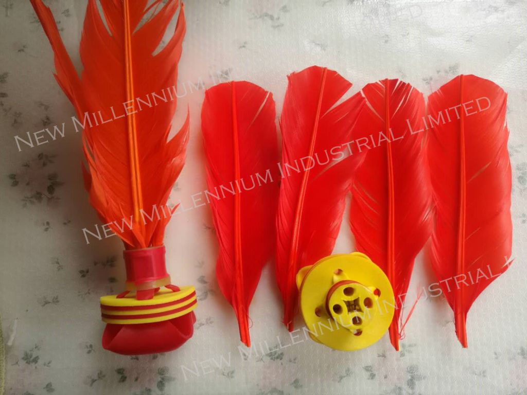 feather replaceable peteca diy peteca 2019-small MOQ of 1K with customerized branding service
