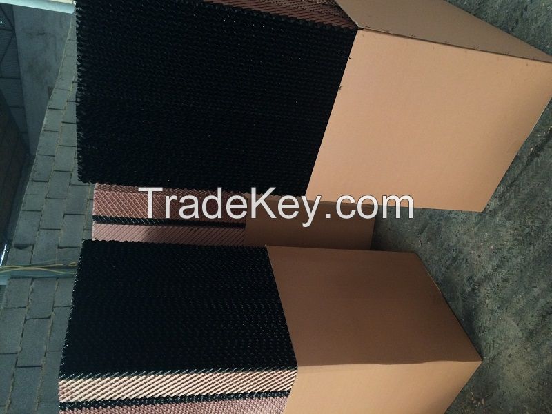 Black coated brown cooling pad for green house and poultry house