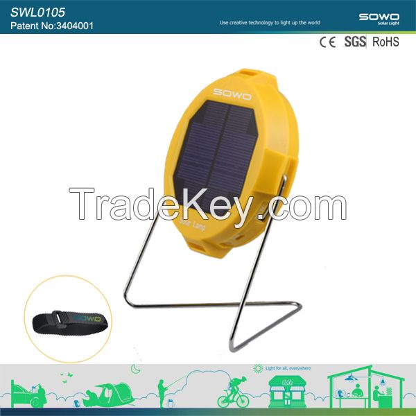 solar lamp 1W LED USB output indoor &amp; outdoor