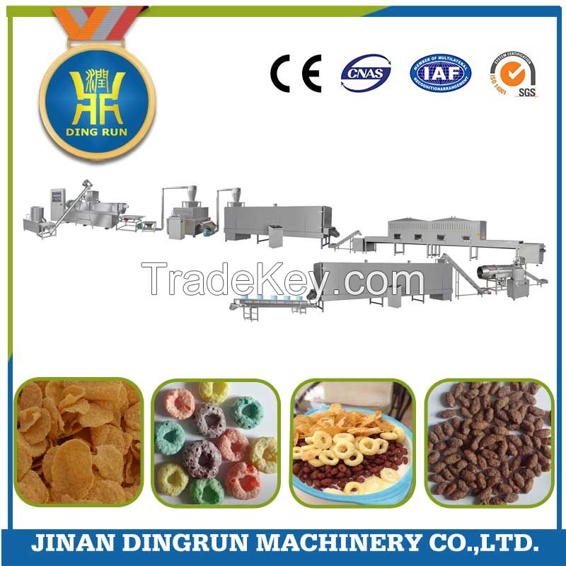 corn flakes breakfast cereal processing line / extruder machine