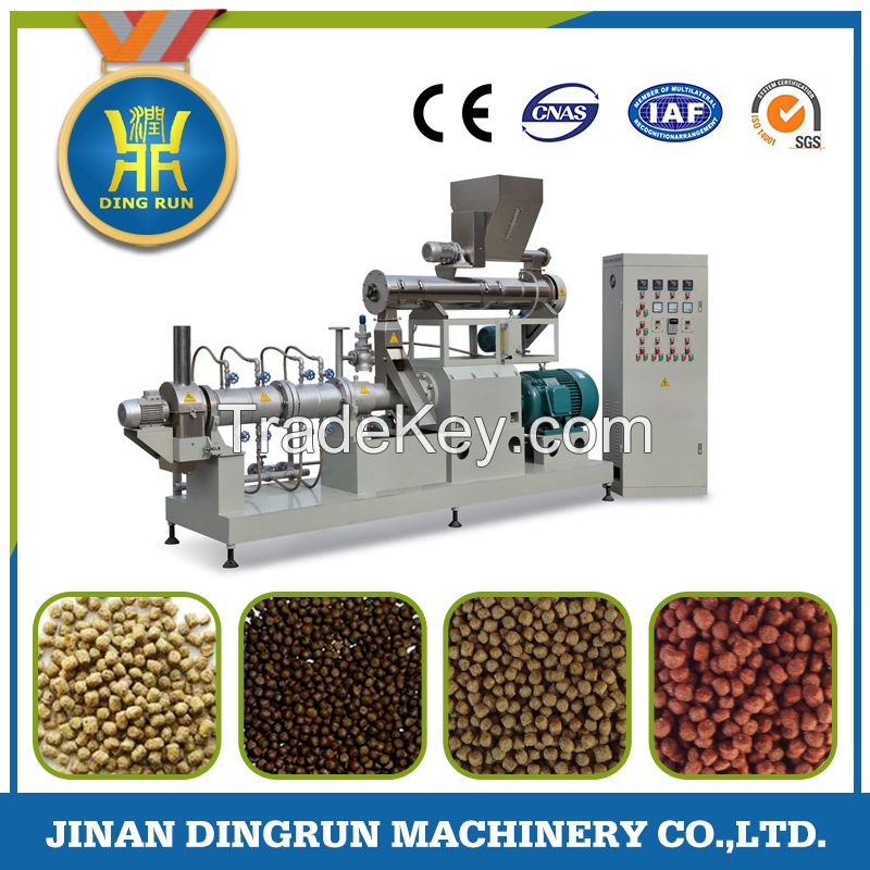 floating fish food pellet making machine / fish feed extruder machine