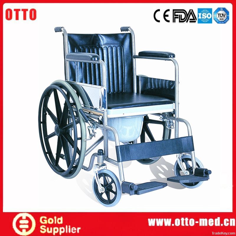 folding commode wheelchair