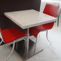 fast food table and chairs