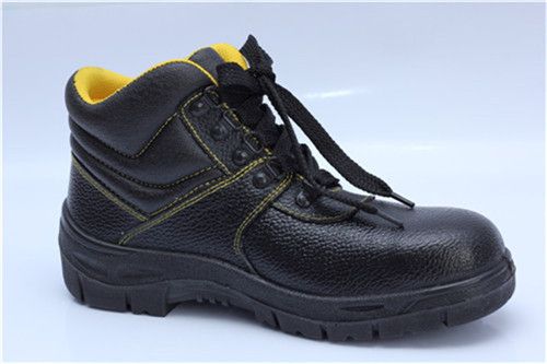 PU sole buffalo leather safety shoes steel toe cap safety work boots,