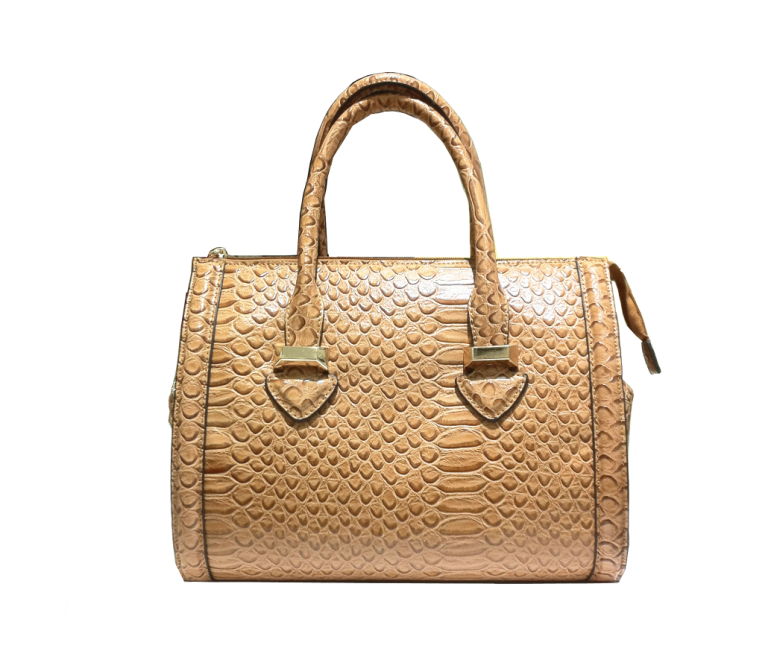 Brown scale pattern elegant ladies' handbag