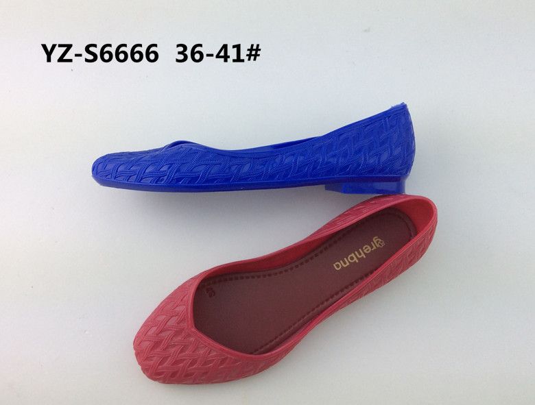 Ladies' Jelly Solid Color Sandals with Flocking