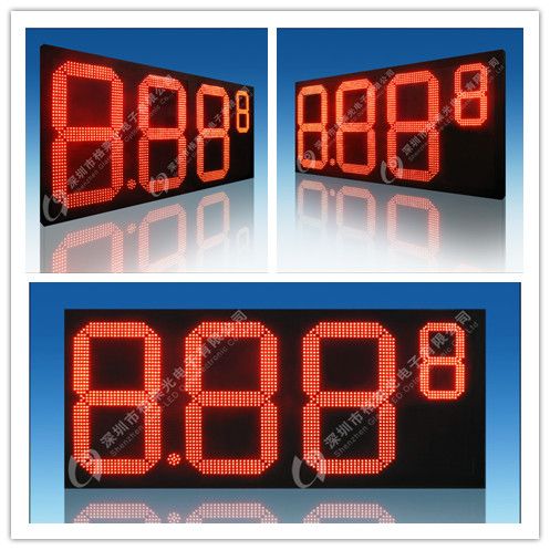 led gas price sign 8'' 12'' red, green colors available