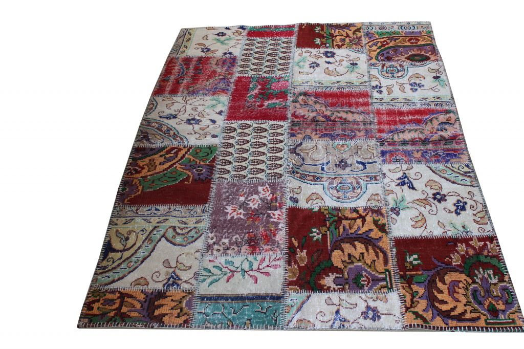 Handmade Turkish Natural Patchwork Carpet