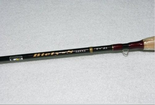 8 - 9 ft wooden handle high carbon SIC guid fly rod