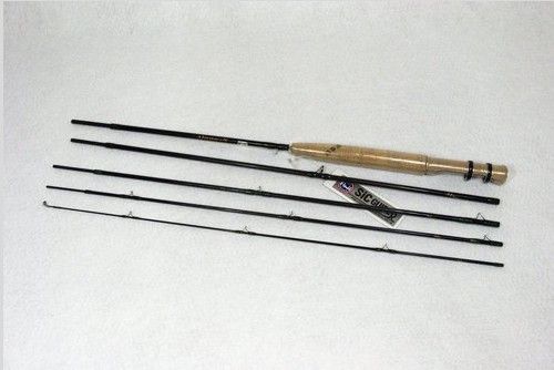 8 - 9 ft wooden handle high carbon SIC guid fly rod