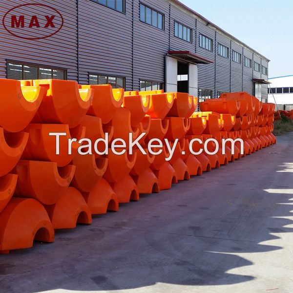 PU foam filled plastic HDPE floater for PE tube dia 8''