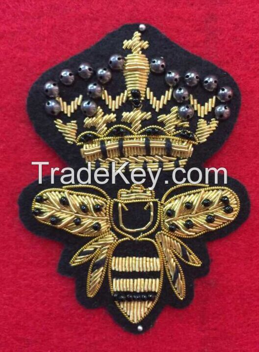 Hand embroidered bullion  badges