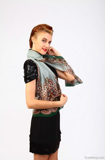 Fashion women silk neck scarf