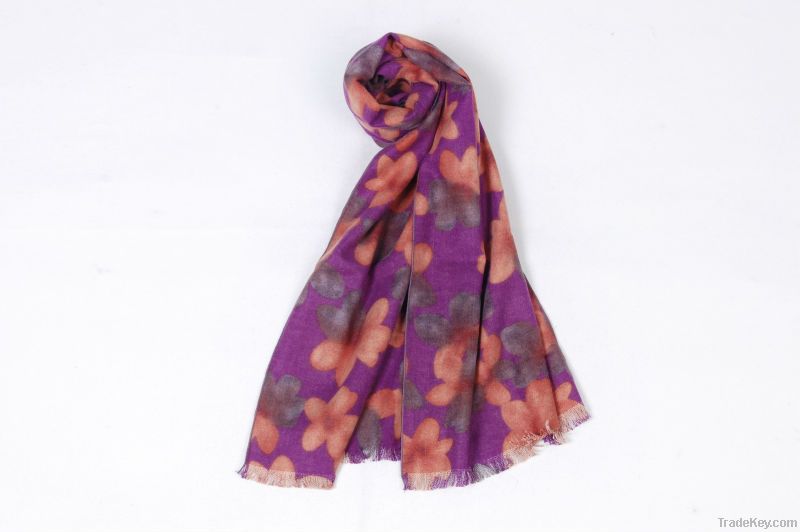 Fashion print womens silk scarves