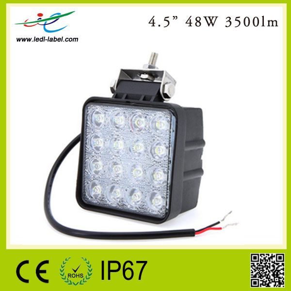 best price! 48w 3500lm 4.5inch IP67 led work light for truck, bus, offroad
