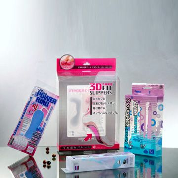 Unique Soft Crease PVC plastic boxes with UV printing 