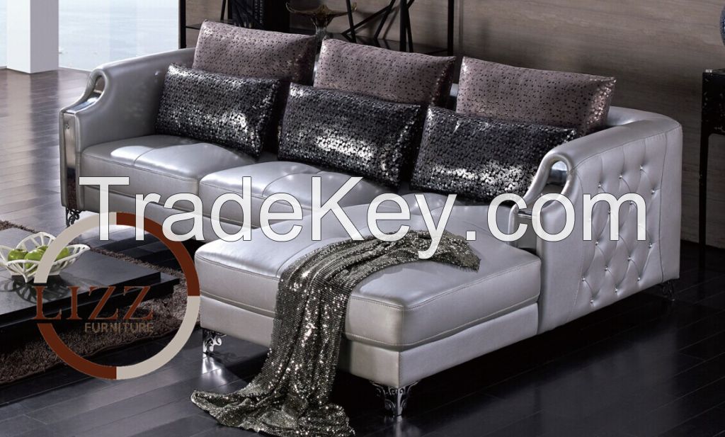 Home Decorators Living Room Furniture Genuine Leather Sofa L.B3077