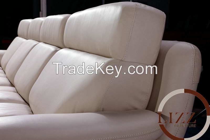 U.K Home Furniture Living Room Sofa Genuine Leather Sofa TD763