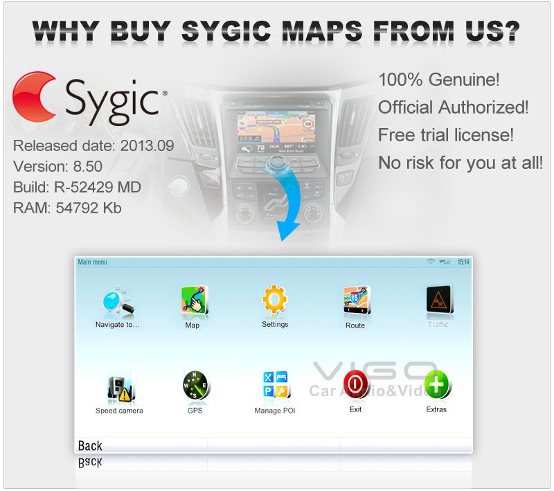 Sygic genuine GPS maps software, Australia New Zealand online update maps WinCE 