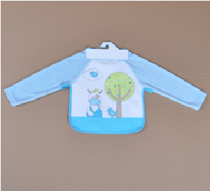 long sleeve printed baby bib.