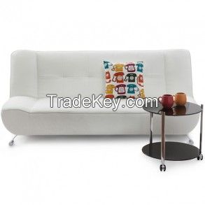 Luigi Faux Leather White Sofa bed