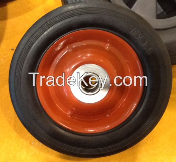 small solid powder rubber wheel toy wheel 6 inch
