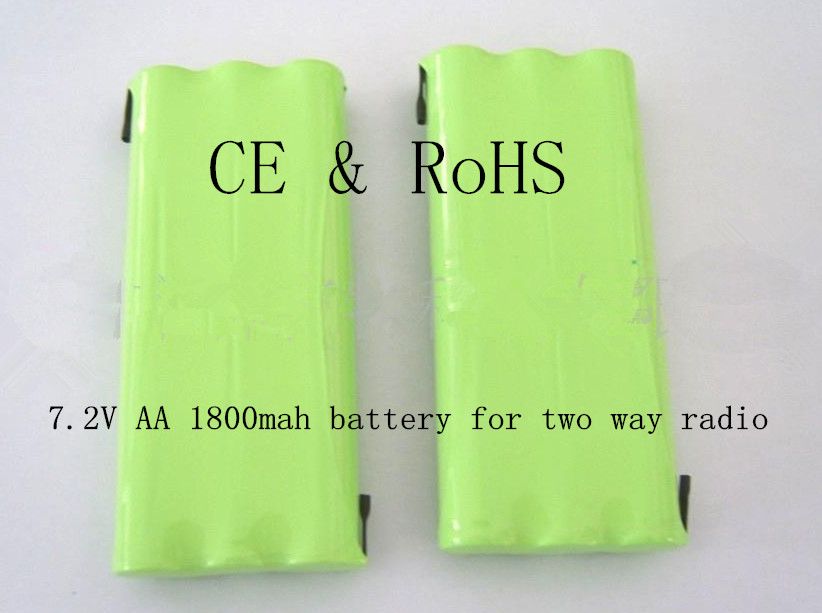 7.2V AA 1800 mah battery pack for two way radio