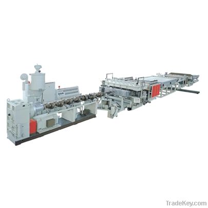 PC, PP, PVC Corrugated Sheet Extrusion Line