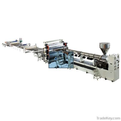 PC, PP, PE Plastic Hollow Cross Section Plate Extrusion Line