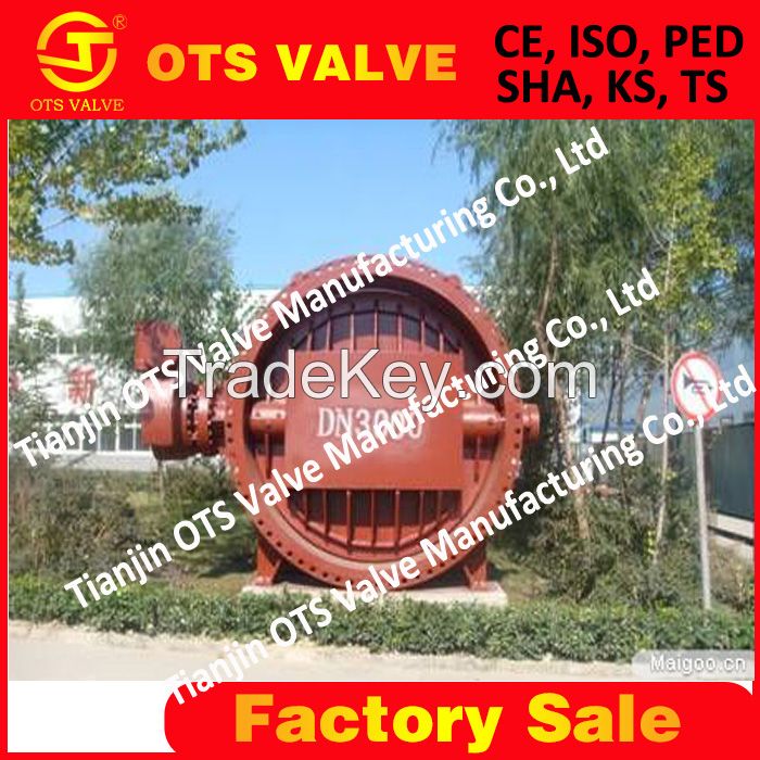 large size double flange Butterfly valve
