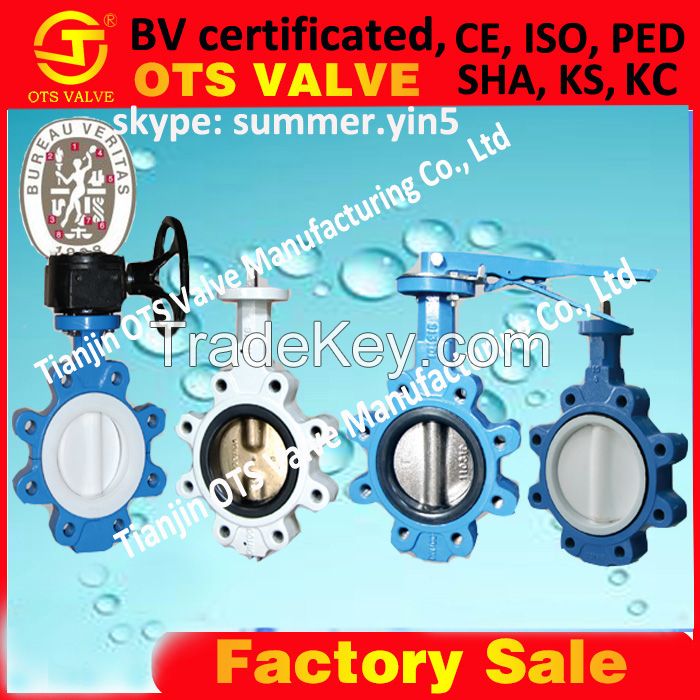 worm gear lug Butterfly valve