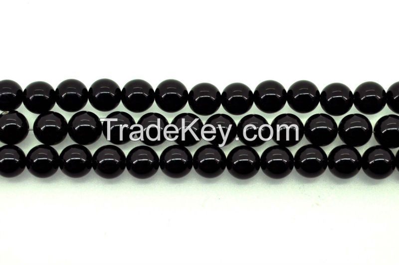 2014 China Supplier STA3 round bead gemstone black 6mm onyx