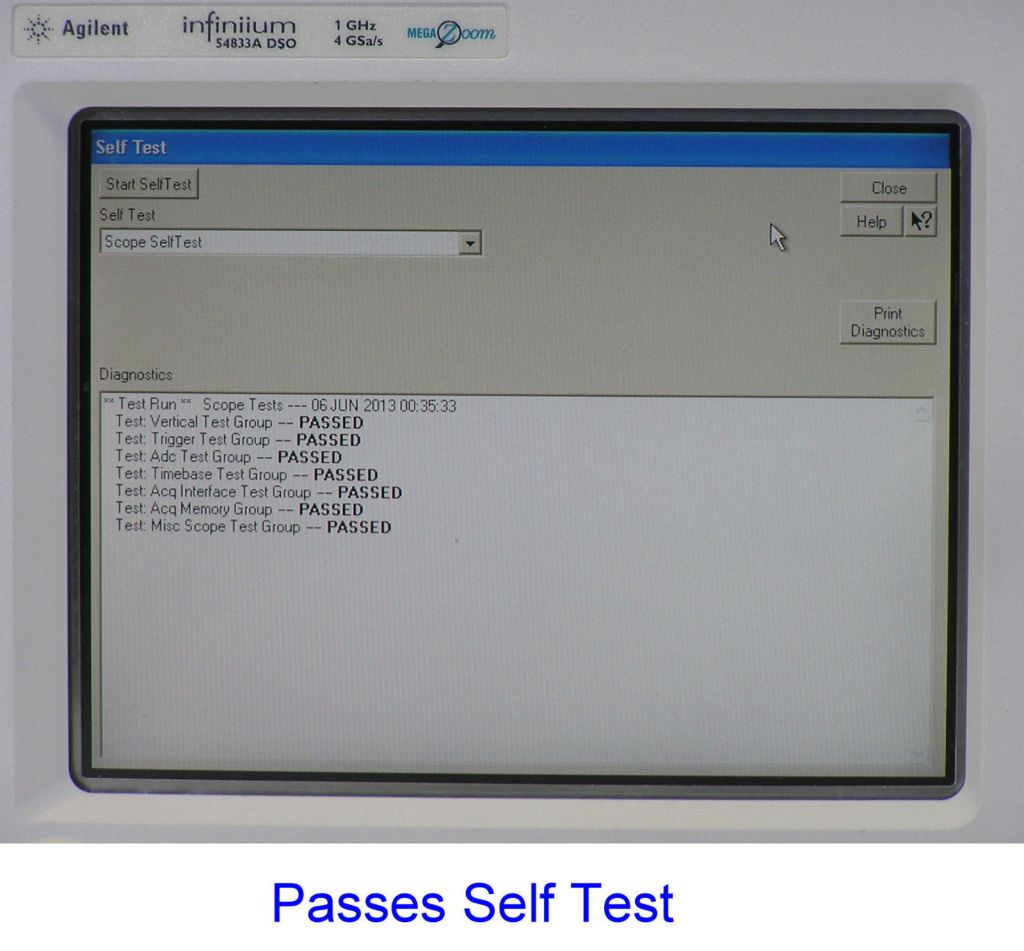 Agilent 54833a Infiniium Oscilloscope 1 GHz 4 GSa/s DSO