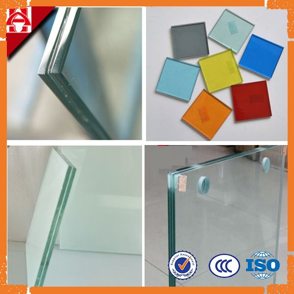 clear and colored laminated float glass