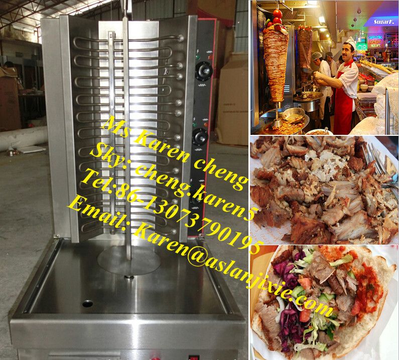 gas mini doner machine/kebab machine