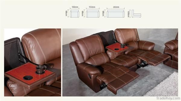 Leather sofa furniture design Italian sofas and couches v5140 bedroom