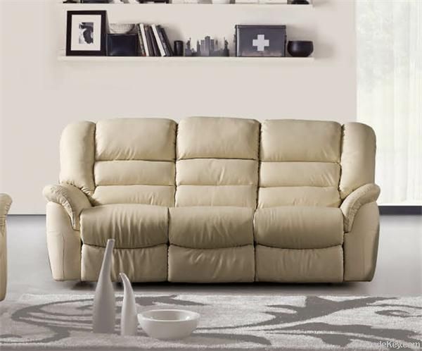 Living room sectional reclining sofa in microfiber garden sofa king