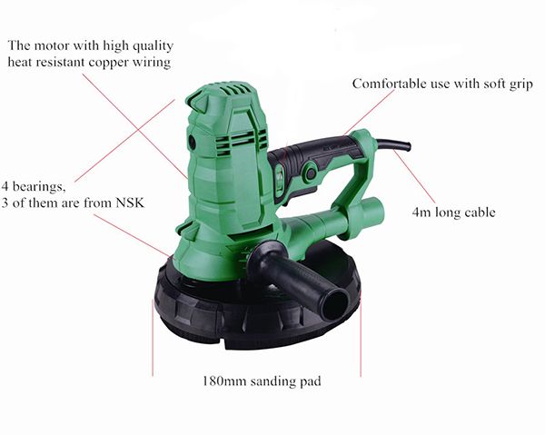 750W 180mm drywall sander with automatic aborsobtion(JHS-180D)