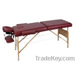 2section black wooden massage table