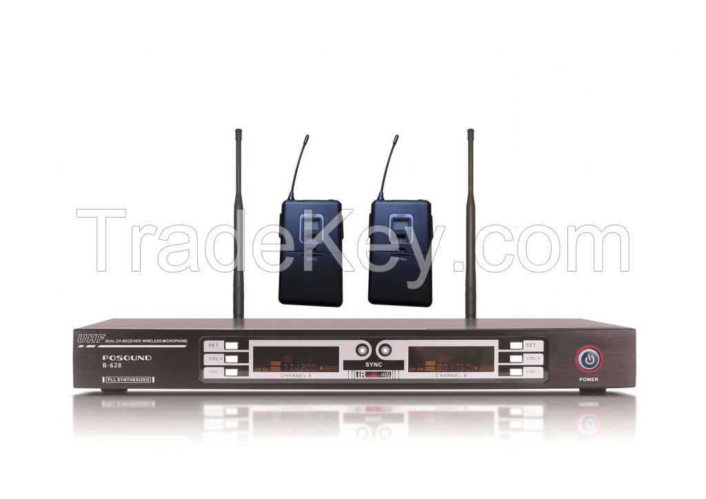 2 channels Infrared Ray wireless microphone system