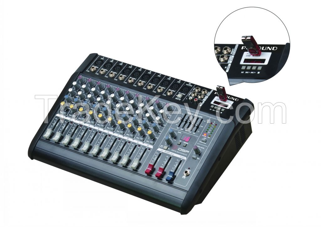 PM-100 power mixer 4 Channel/ 6 channel/ 8 Channel/10 Chaneel