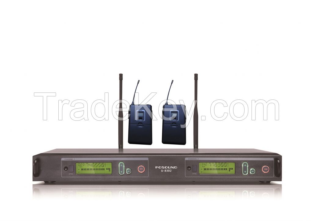 U-8302 True Diversity 2 channels UHF wireless microphone