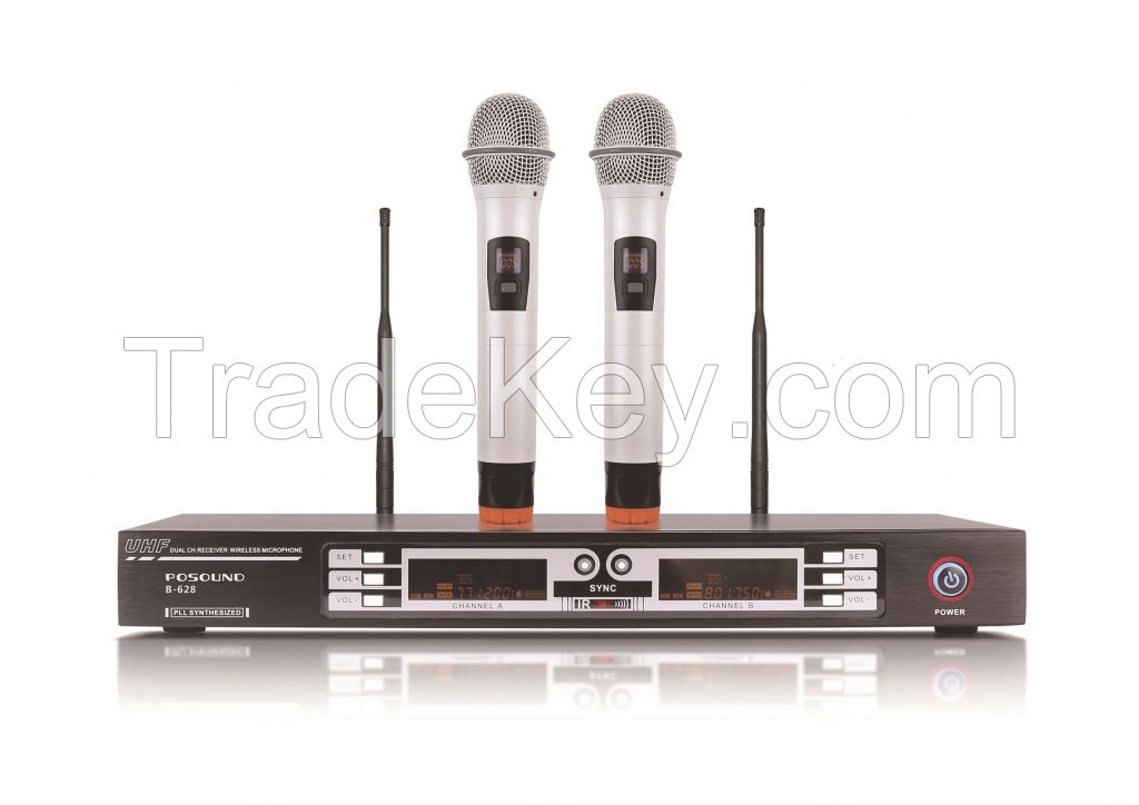 2 channels Infrared Ray wireless microphone system