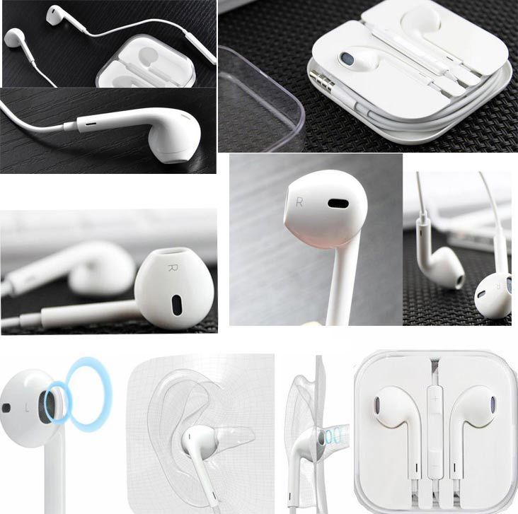 2014 New earpods for iPhone 5 redesign premium quality but competitive price with retail box free shipping